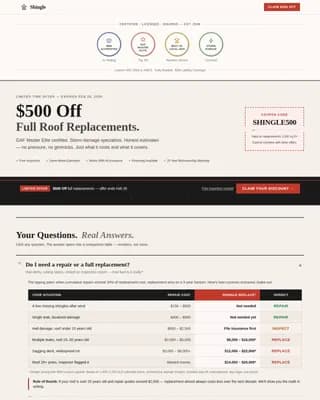 Roofer Marketing FAQ Website Template