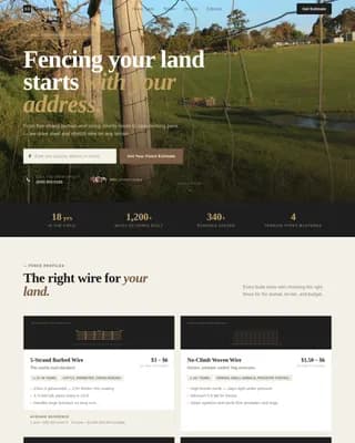 Perimeter — Farm Ranch Fencing Landing Page Template