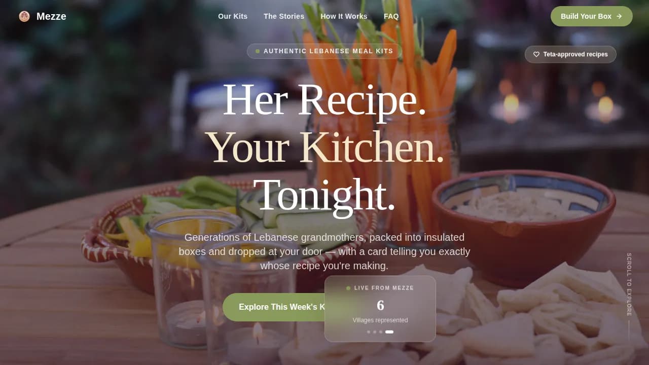 Middle Eastern Cuisine & Dining Virtual Professional Website Template