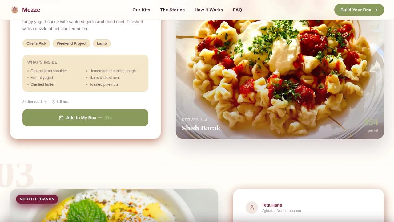 Middle Eastern Cuisine & Dining Virtual Professional Website Template