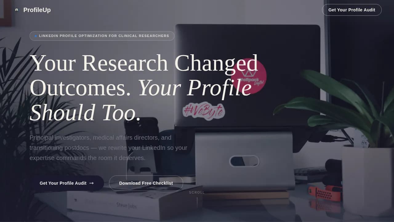Ascend — Authority Clinical Researcher Landing Page Template