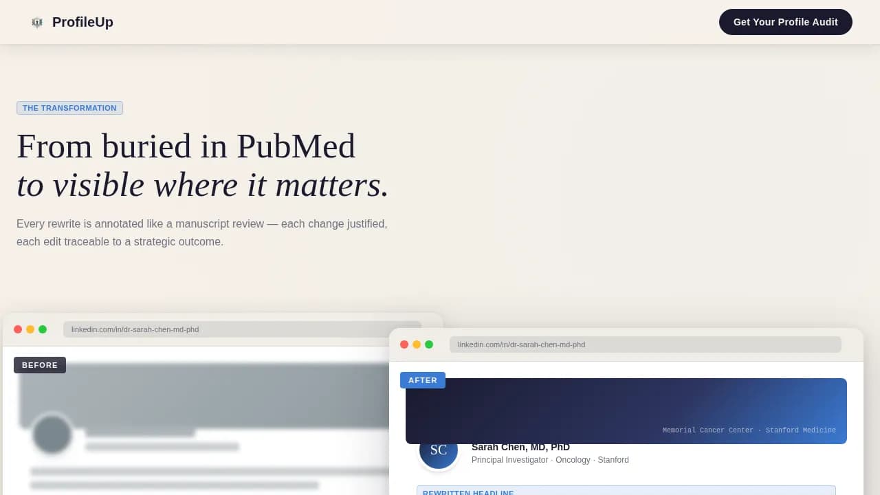 Ascend — Authority Clinical Researcher Landing Page Template