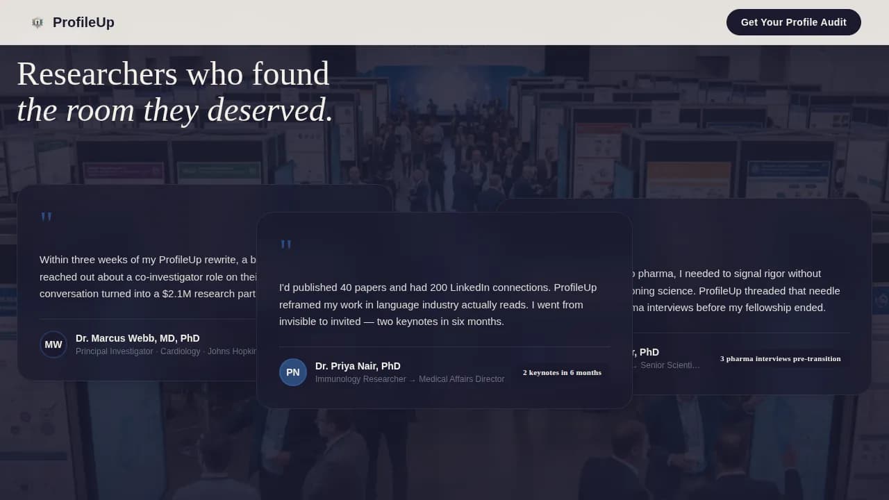 Ascend — Authority Clinical Researcher Landing Page Template