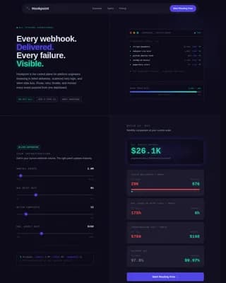Integrate — Advanced Webhook Management Landing Page Template