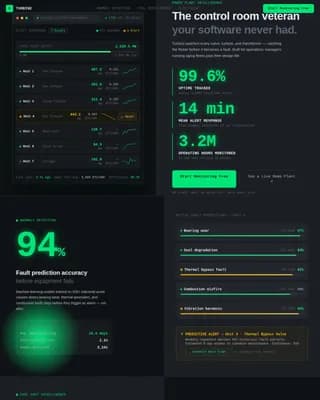 Turbine — Fleet Monitoring Landing Page Template