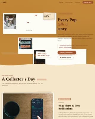 Collect — Passion Collectible Marketplace Landing Page Template