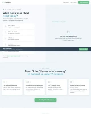Wellcheck — Instant Pediatric Scheduling Landing Page Template