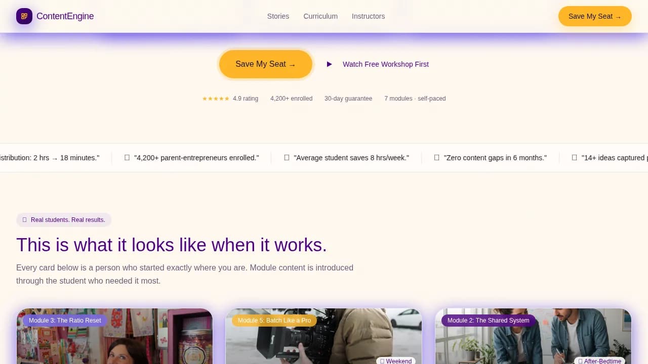 Engage — Dynamic Family Marketing Landing Page Template