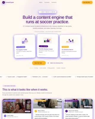 Engage — Dynamic Family Marketing Landing Page Template