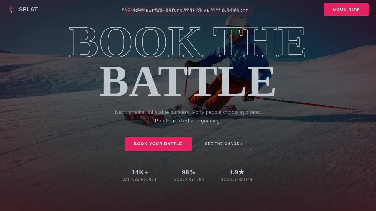 Strike — Tactical Paintball Arena Landing Page Template