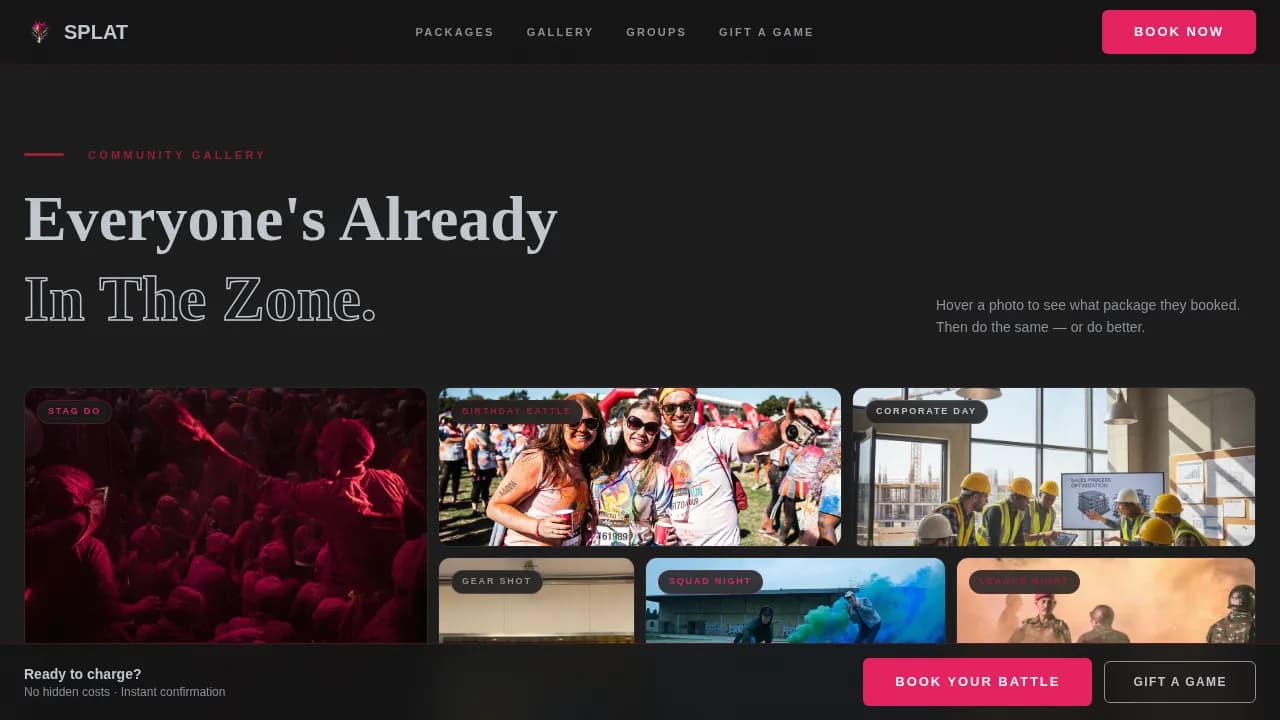Strike — Tactical Paintball Arena Landing Page Template