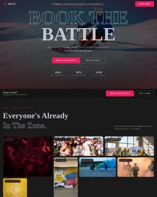 Strike — Tactical Paintball Arena Landing Page Template