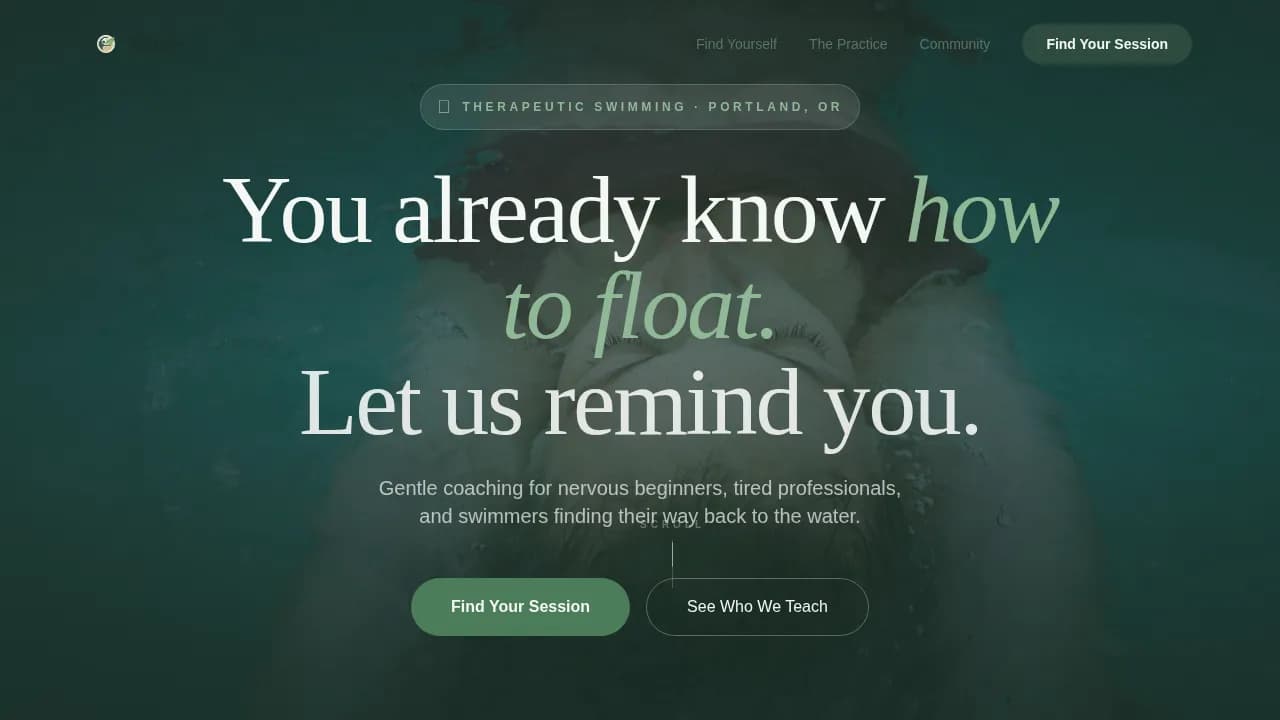 Swim — Expert Aquatic Instruction Landing Page Template