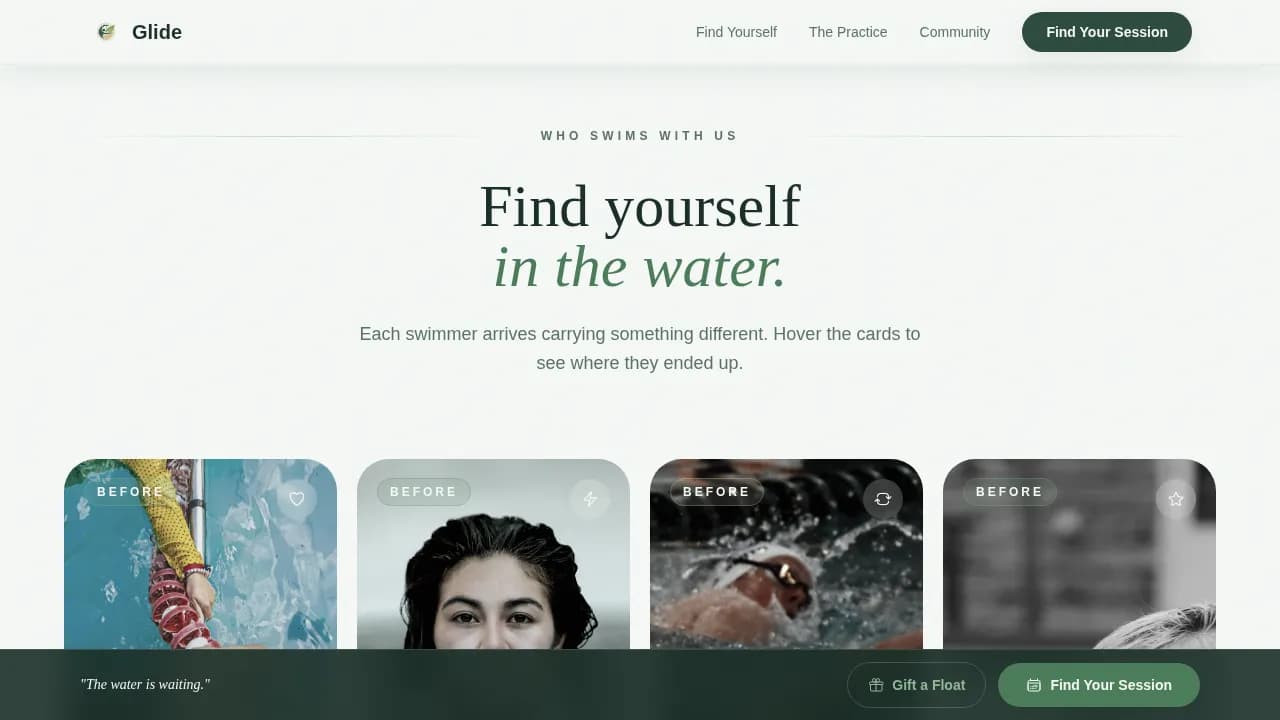 Swim — Expert Aquatic Instruction Landing Page Template