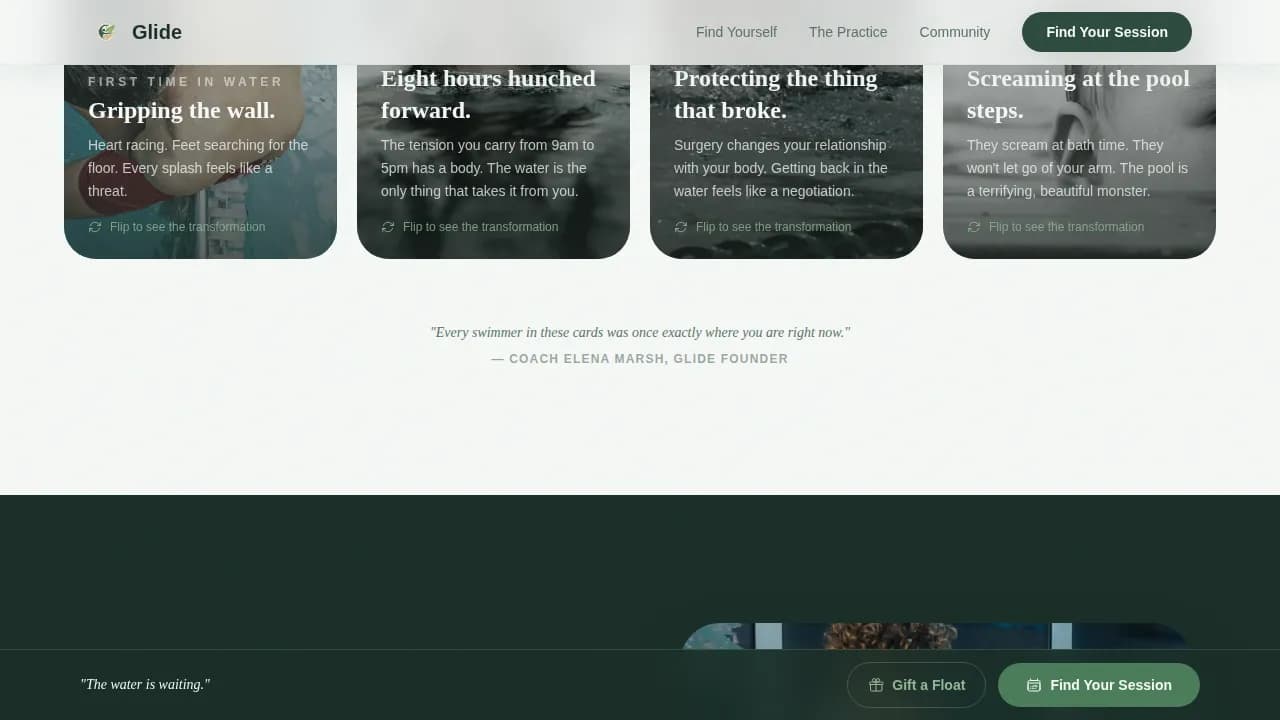 Swim — Expert Aquatic Instruction Landing Page Template