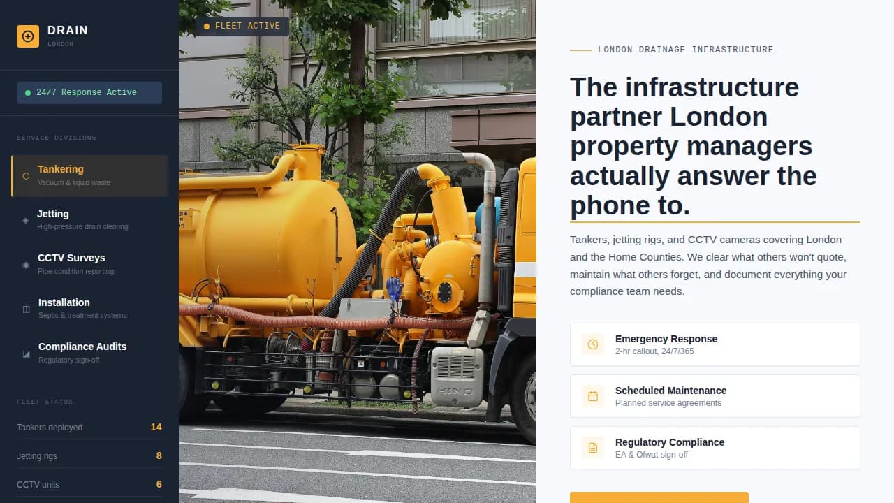 Pipeline — Certified Septic Specialist Landing Page Template