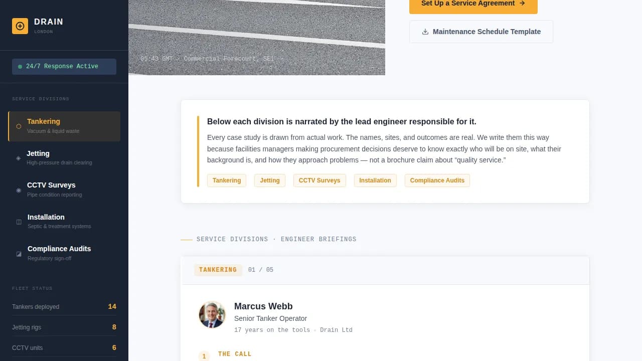 Pipeline — Certified Septic Specialist Landing Page Template