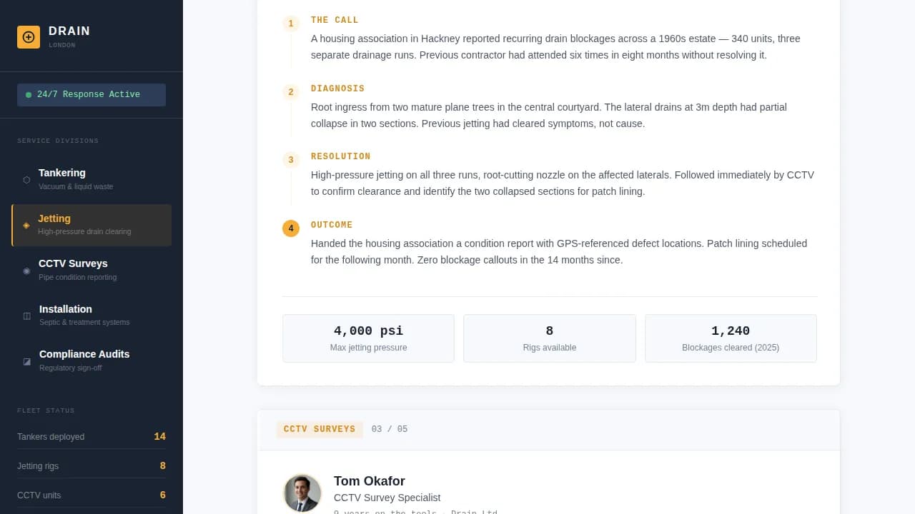 Pipeline — Certified Septic Specialist Landing Page Template