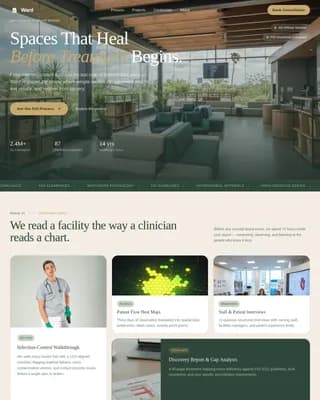 Hospital & Clinic Construction Booking Website Template
