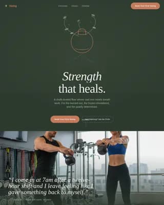 Rhythm — Dynamic Kettlebell Fitness Landing Page Template