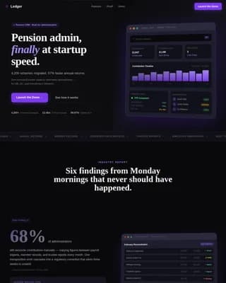 Ledger — Pension Admin Landing Page Template