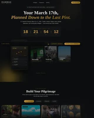 Pilgrimage — Travel Package Landing Page Template