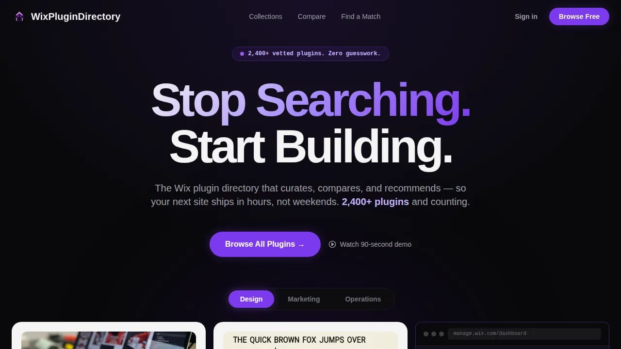 Nexus — Curated Plugin Ecosystem Landing Page Template
