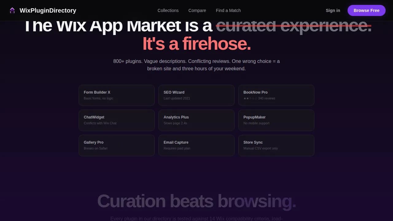 Nexus — Curated Plugin Ecosystem Landing Page Template
