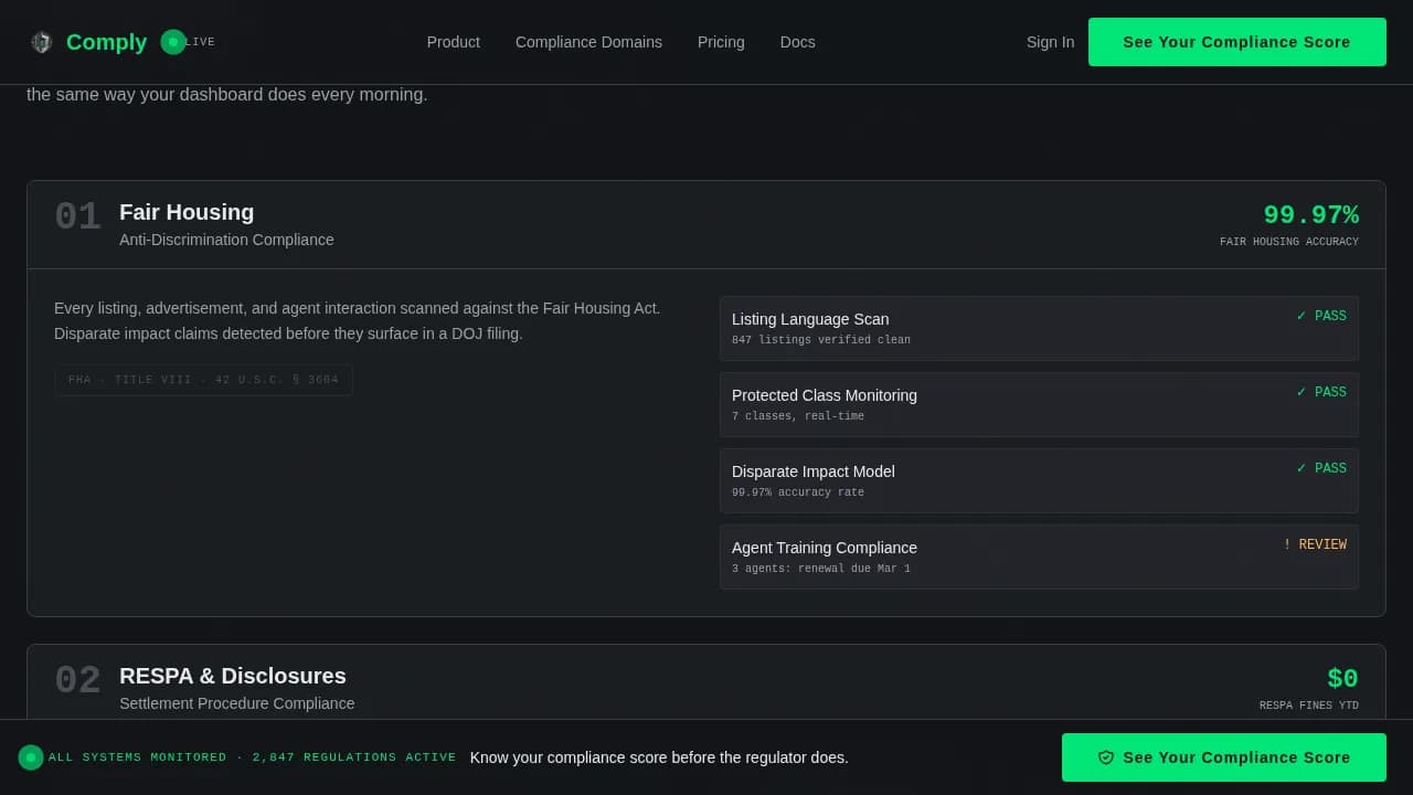 Govern — Property Compliance Hub Landing Page Template