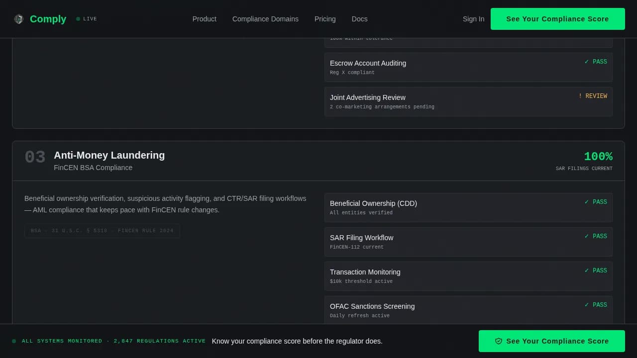 Govern — Property Compliance Hub Landing Page Template