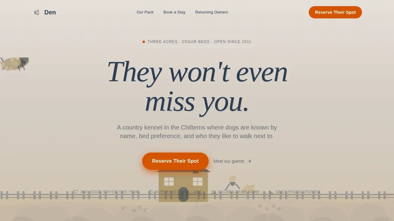 Pet Boarding & Daycare Booking Website Template
