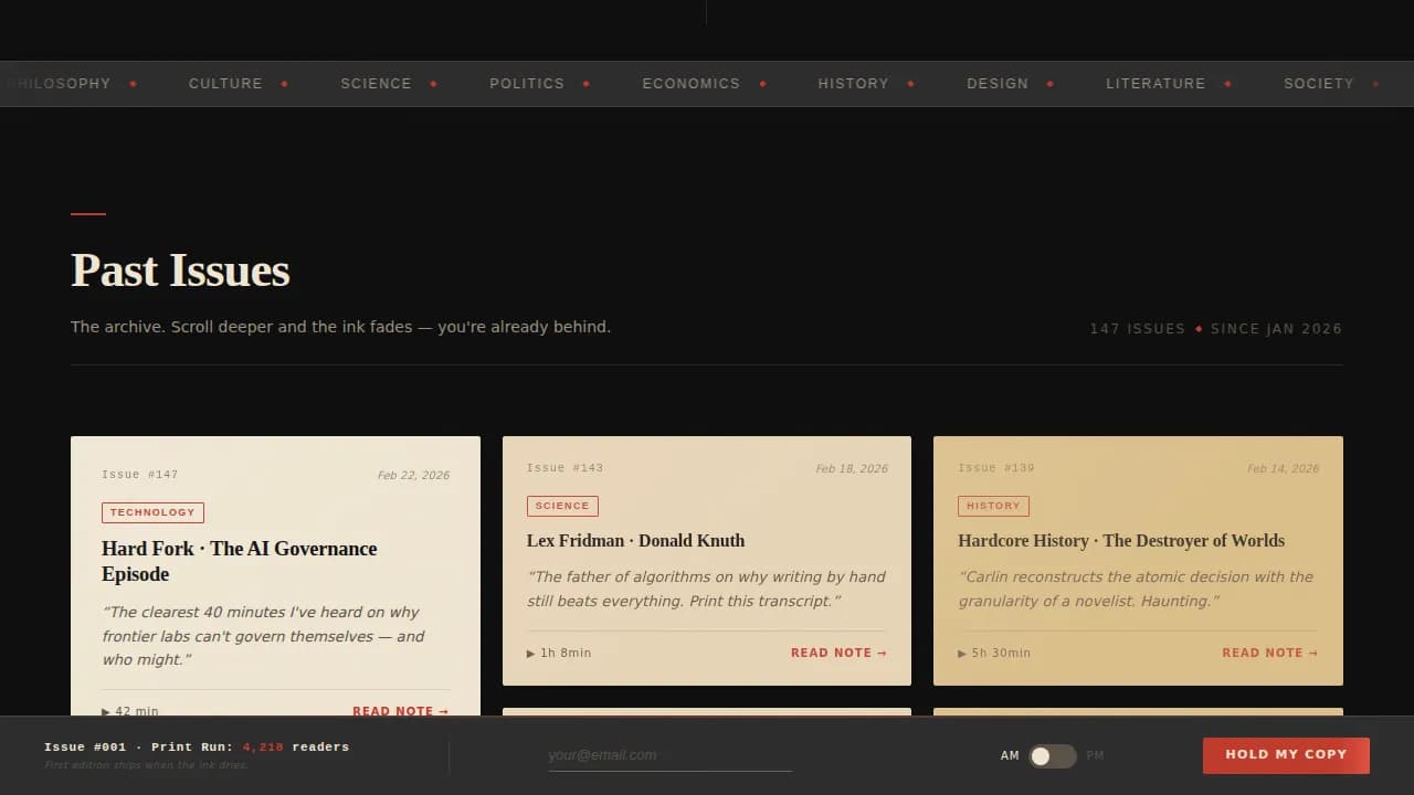 Broadcast — Smart Podcast Curation Landing Page Template