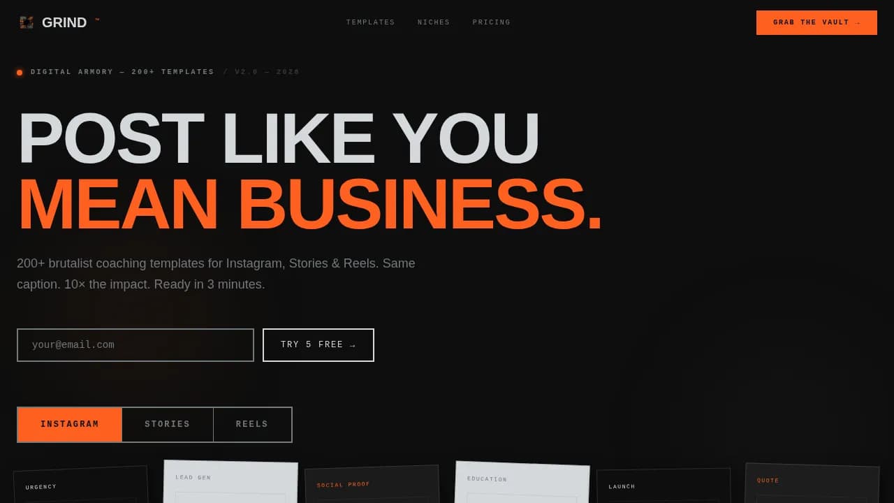 Elevate — Dynamic Coaching Social Media Landing Page Template