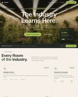 Cultivar - Professional Cannabis Education Landing Page Template