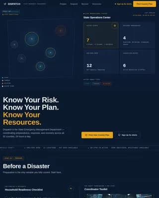 Emergency Management Government Professional Website Template