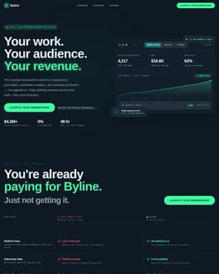 Headline — Live Membership Dashboard Landing Page Template