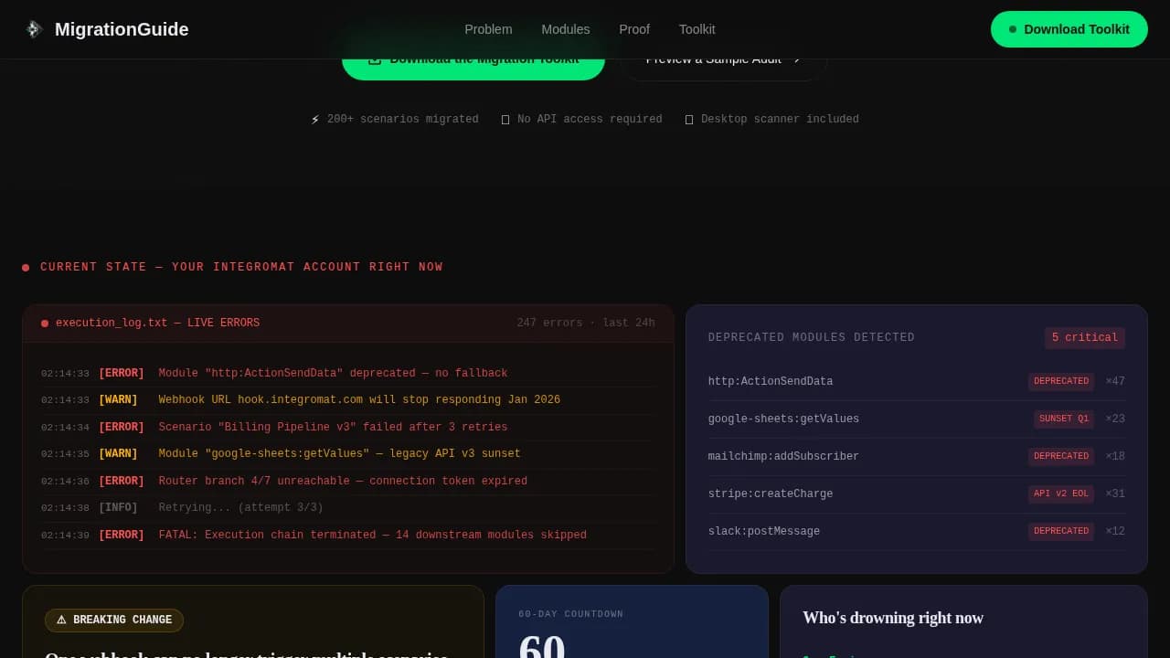 Transform — Intelligent System Modernization Landing Page Template