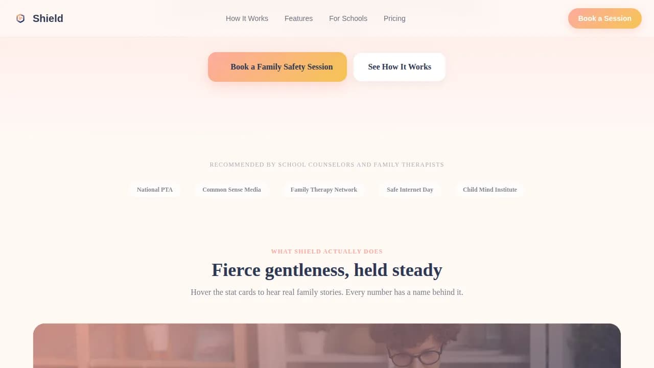 Guardian — Protective Teen Digital Safety Landing Page Template