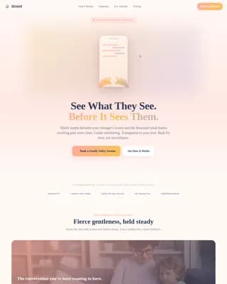 Guardian — Protective Teen Digital Safety Landing Page Template