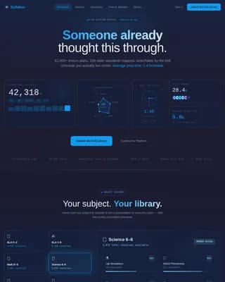 Library — Unlock Learning Resources Landing Page Template