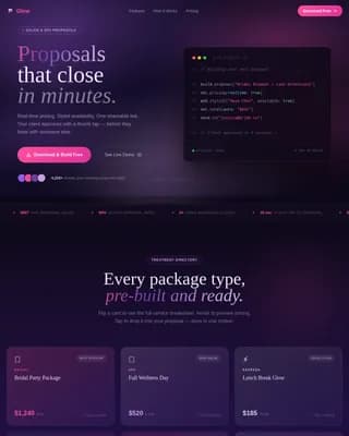 Radiance — Custom Beauty Software Landing Page Template