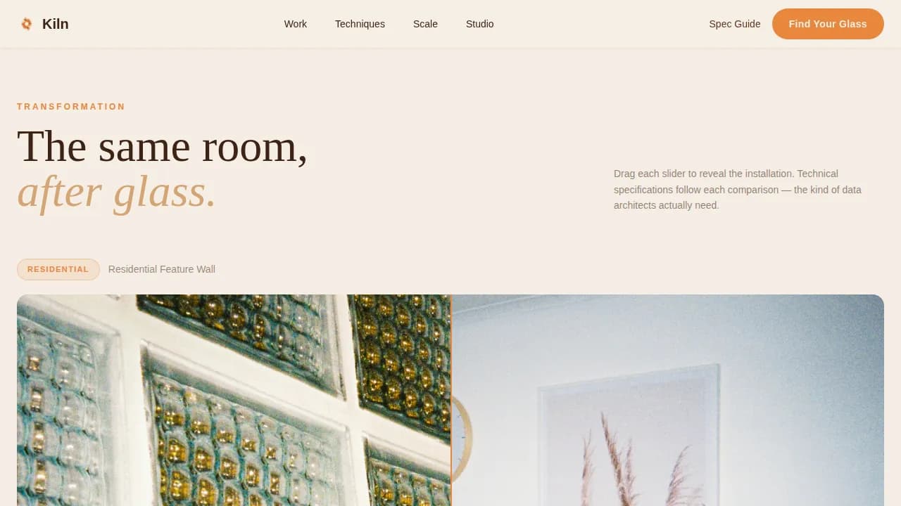 Furnace — Artisan Glassblowing Studio Landing Page Template