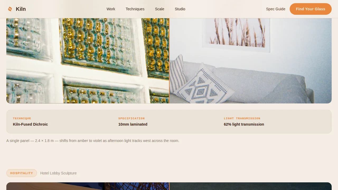 Furnace — Artisan Glassblowing Studio Landing Page Template