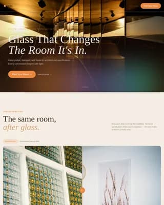 Furnace — Artisan Glassblowing Studio Landing Page Template