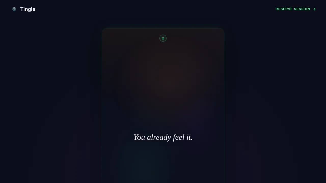 Tingle - Binaural ASMR Production Studio Landing Page Template