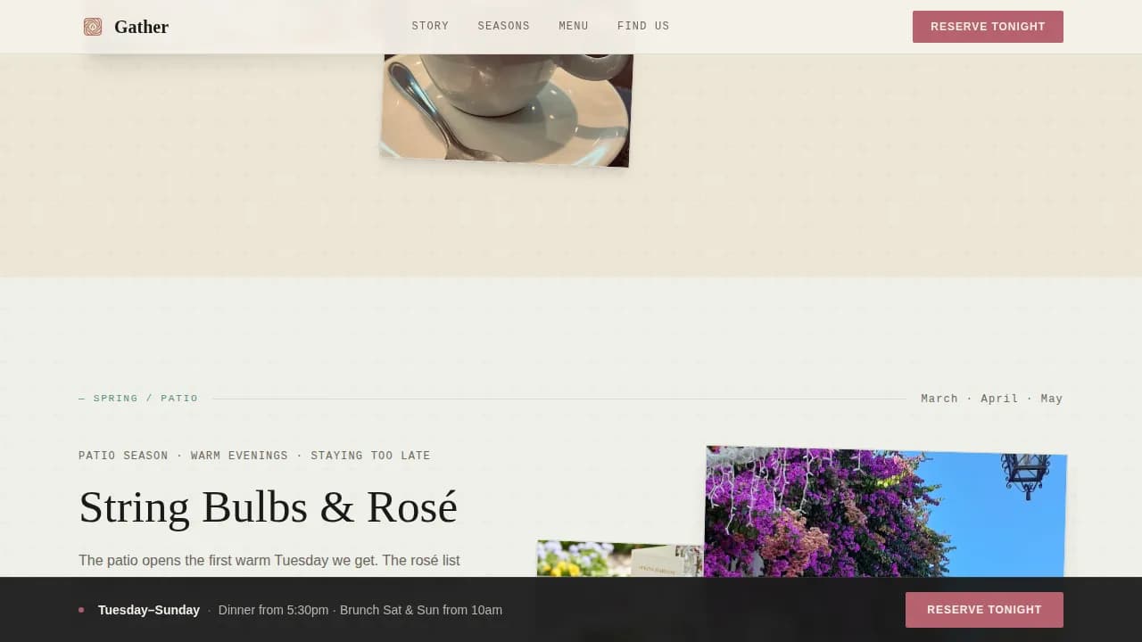 Canvas — Vibrant Female-Founded Bistro Landing Page Template