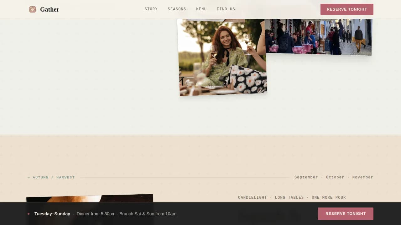 Canvas — Vibrant Female-Founded Bistro Landing Page Template