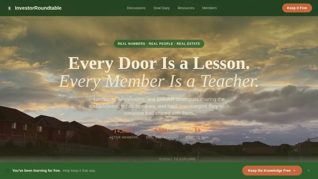 Convene — Trusted Real Estate Forum Landing Page Template
