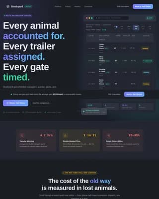 Stockyard — Expert Livestock Trading Landing Page Template