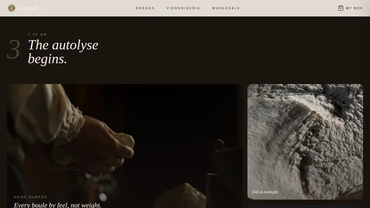 Rise — Artisan Baking Discovery Landing Page Template